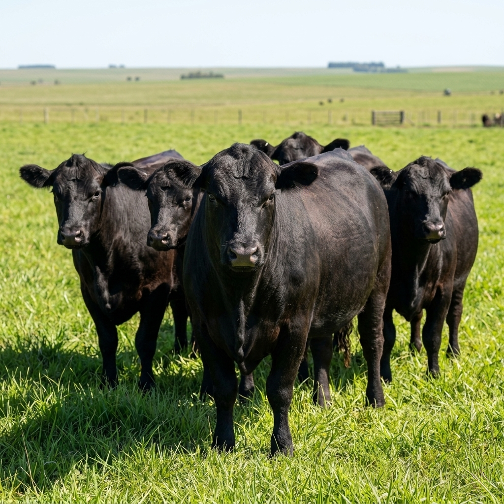 Angus — raza premium en los campos de Ambort
